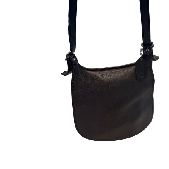 Coach Vintage Black Leather Crossbody Shoulder Hippie Flap Bag 9135 - Picture 2 of 16